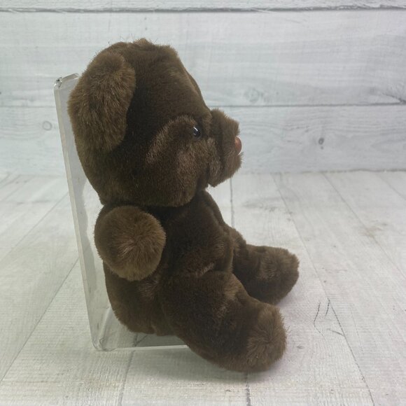 Russ Brown Bear Brown Eyes Pink Nose Soft Stuffed Animal 10" Plush - Picture 3 of 15